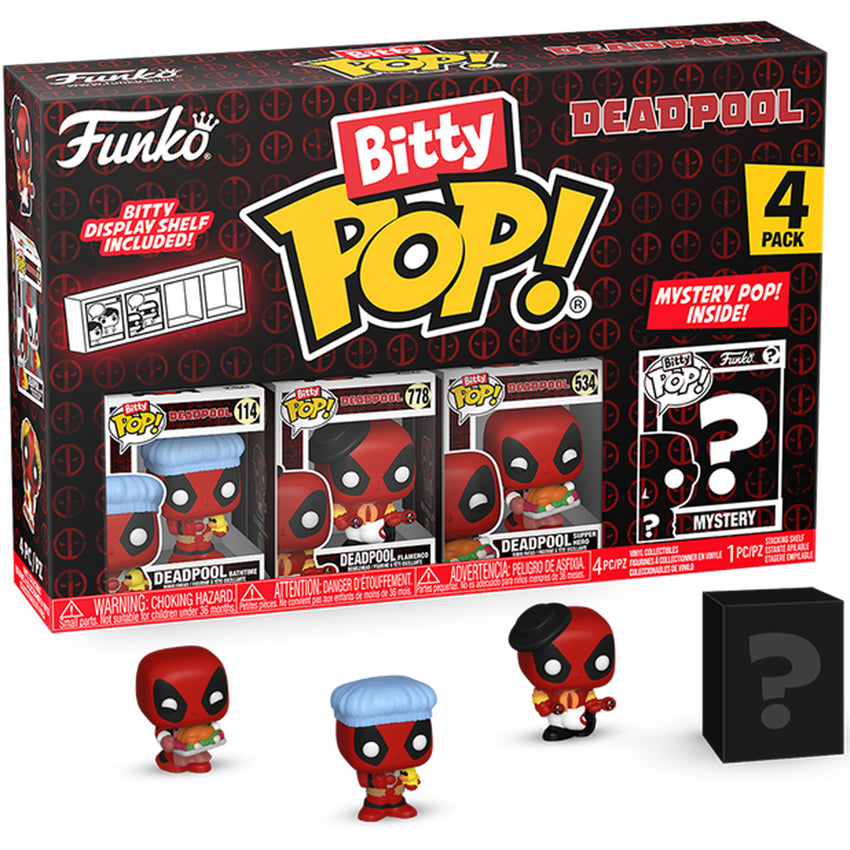 Bitty Pop! Marvel: Deadpool - Bathtime 4PK