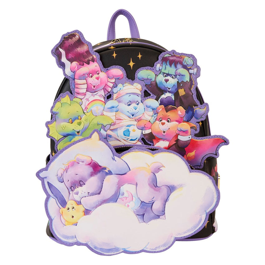 Loungefly! Leather: Carebears X Universal Monsters Scary Dreams Mini Backpack