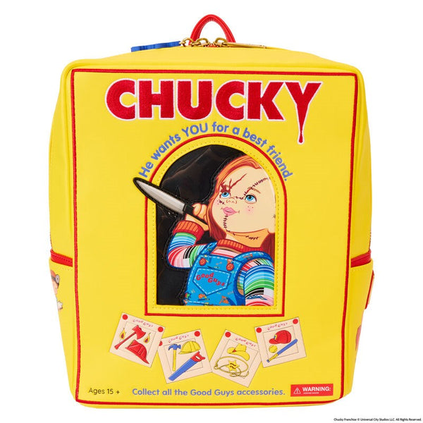Loungefly! Leather: Childs Play Chucky Box Mini Backpack