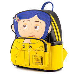Loungefly! Leather: Coraline Rain Coat Cosplay Mini Backpack