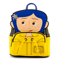 Loungefly! Leather: Coraline Rain Coat Cosplay Mini Backpack