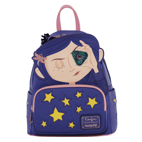 Loungefly! Leather: Laika Coraline Stars Cosplay Mini Backpack