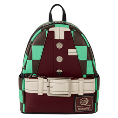 Loungefly! Leather: Aniplex Inc Demon Slayer Tanjiro Kamado Outfit Mini Backpack