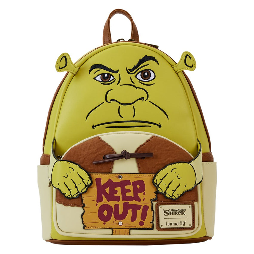 Loungefly! Leather: Dreamworks Shrek Keep Out Cosplay Mini Backpack