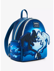 Loungefly! Leather: Dreamworks How to Train your Dragon Toothless & Light Fury Mini Backpack