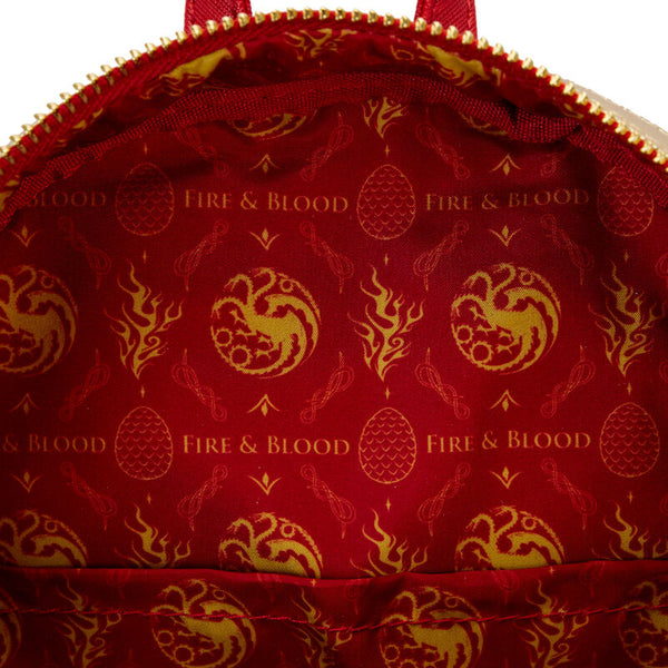 Loungefly! Leather: HBO House of the Dragon Targaryen Mini Backpack