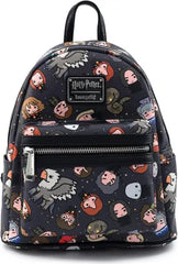 Loungefly! Leather: Harry Potter Chibi Char All-over-print Mini Backpack