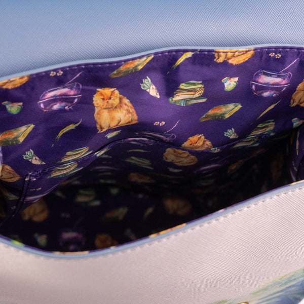 Loungefly! Leather: Harry Potter Hermione Books & Flowers Mini Backpack