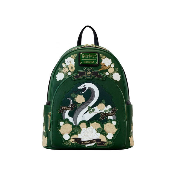 Loungefly! Leather: Harry Potter Slytherin House Tattoo Mini Backpack