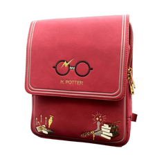 Loungefly! Leather: Harry Potter Large Flap Embroidered Glasses Mini Backpack