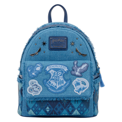 Loungefly! Leather: Warner Brothers Harry Potter Denim Mini Backpack