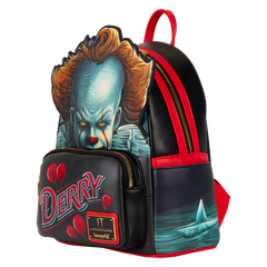 Loungefly! Leather: Warner Brothers It Pennywise Mini Backpack