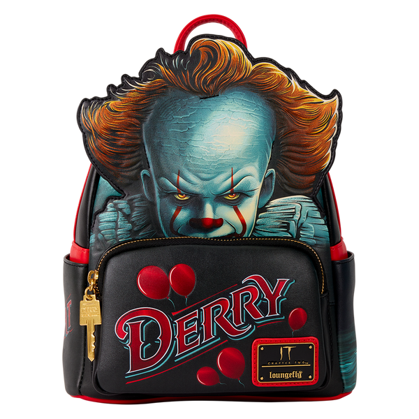 Loungefly! Leather: Warner Brothers It Pennywise Mini Backpack