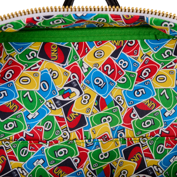 Loungefly! Leather: Mattel Uno Reverse Card Mini Backpack
