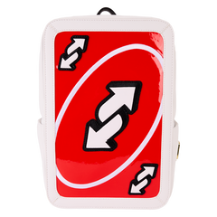 Loungefly! Leather: Mattel Uno Reverse Card Mini Backpack