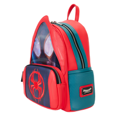 Loungefly! Leather: Marvel Spiderverse Miles Morales Hoody Cosplay Mini Backpack