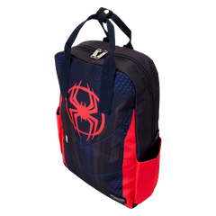 Loungefly! Nylon: Marvel Spiderverse Miles Morales Suit Full Size Nylon Backpack