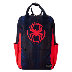 Loungefly! Nylon: Marvel Spiderverse Miles Morales Suit Full Size Nylon Backpack