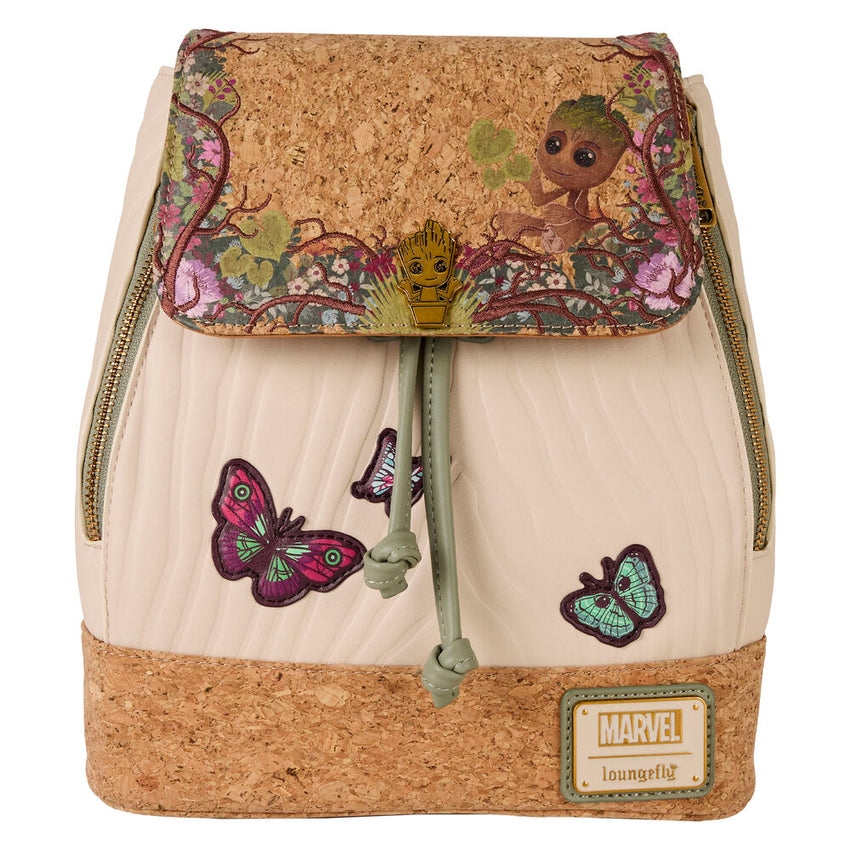 Loungefly! Leather: Marvel Guard Galaxy Groot Mini Backpack