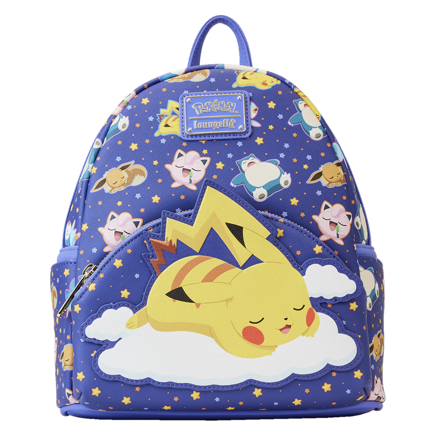 Loungefly! Leather: Pokemon Sleeping Pikachu and Friends Mini Backpack
