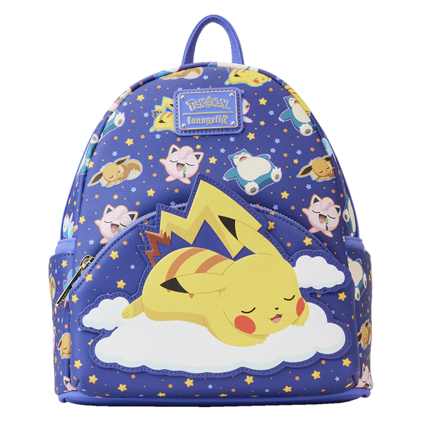 Loungefly! Leather: Pokemon Sleeping Pikachu and Friends Mini Backpack