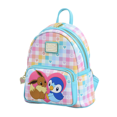 Loungefly! Leather: Pokemon Piplup And Eevee Friends Mini Backpack