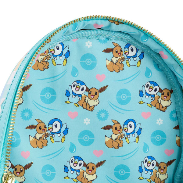 Loungefly! Leather: Pokemon Piplup And Eevee Friends Mini Backpack