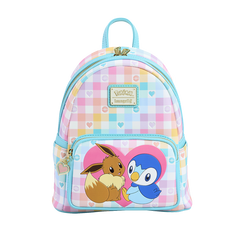 Loungefly! Leather: Pokemon Piplup And Eevee Friends Mini Backpack