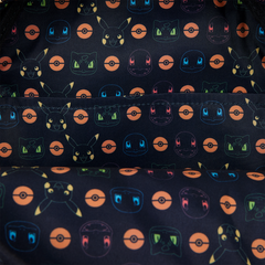 Loungefly! Leather: Pokemon Faux Denim Mini Backpack