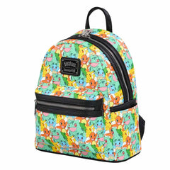 Loungefly! Leather: Pokemon Multi Character All-over-print Mini Backpack