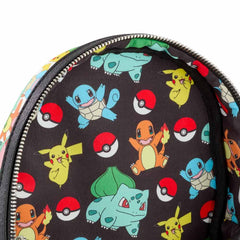 Loungefly! Leather: Pokemon Multi Character All-over-print Mini Backpack