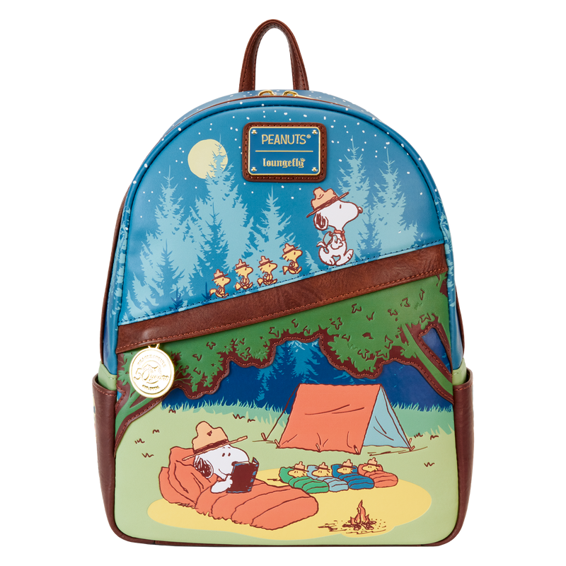 Loungefly! Leather: Peanuts Beagle Scouts 50th Anniversary Mini Backpack