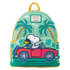 Loungefly! Leather: Peanuts Snoopy Road Trip Mini Backpack
