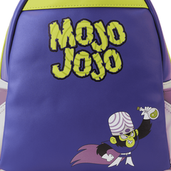 Loungefly! Leather: Power Puff Girls Mojo Jojo Cosplay Mini Backpack