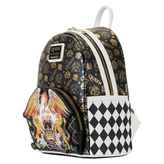 Loungefly! Leather: Queen Logo Crest Mini Backpack