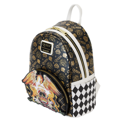 Loungefly! Leather: Queen Logo Crest Mini Backpack