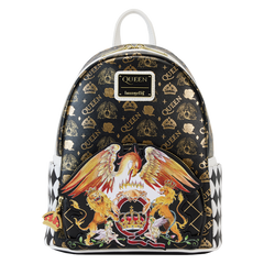 Loungefly! Leather: Queen Logo Crest Mini Backpack