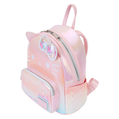 Loungefly! Leather: Hello Kitty 50th Anniversary Clear and Cute Cosplay Mini Backpack