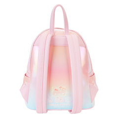 Loungefly! Leather: Hello Kitty 50th Anniversary Clear and Cute Cosplay Mini Backpack