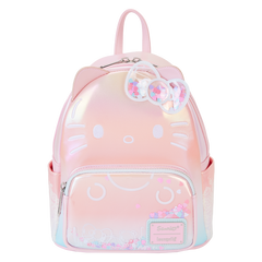 Loungefly! Leather: Hello Kitty 50th Anniversary Clear and Cute Cosplay Mini Backpack