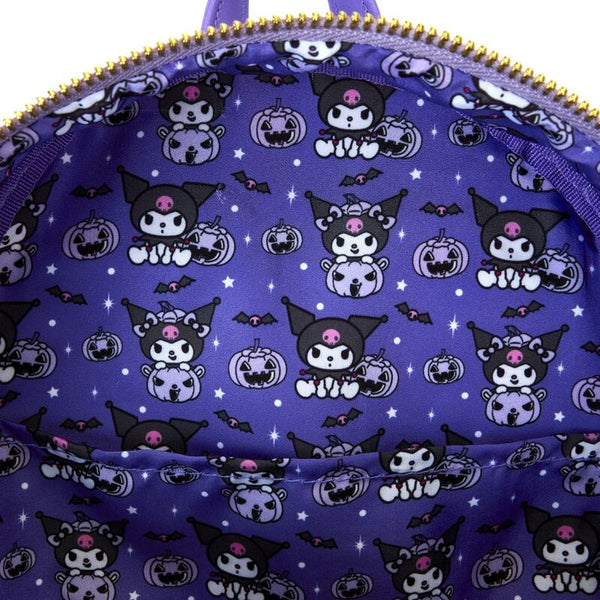 Loungefly! Leather: Sanrio Kuromi Pumpkin Mini Backpack - Fandom