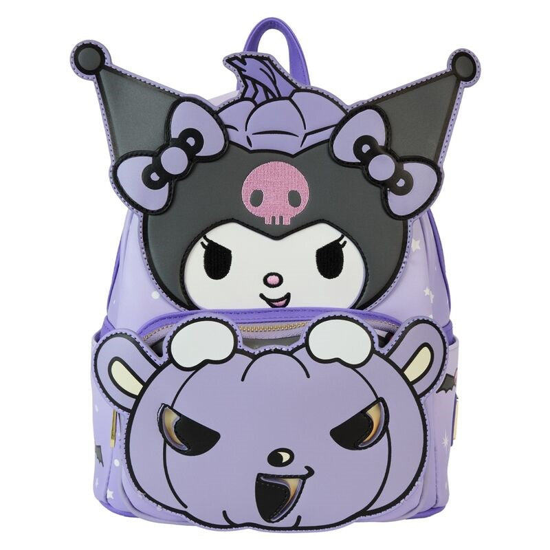Loungefly! Leather: Sanrio Kuromi Pumpkin Mini Backpack - Fandom