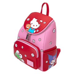 Loungefly! Leather: Sanrio Hello Kitty and Friends Color Block Mini Backpack