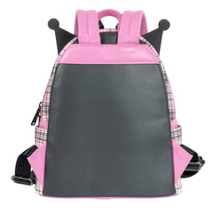 Loungefly! Leather: Sanrio Kuromi Flames Plaid Mini Backpack