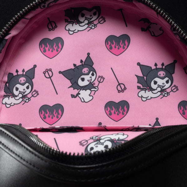 Loungefly! Leather: Sanrio Kuromi Cosplay Moving Wings Mini Backpack
