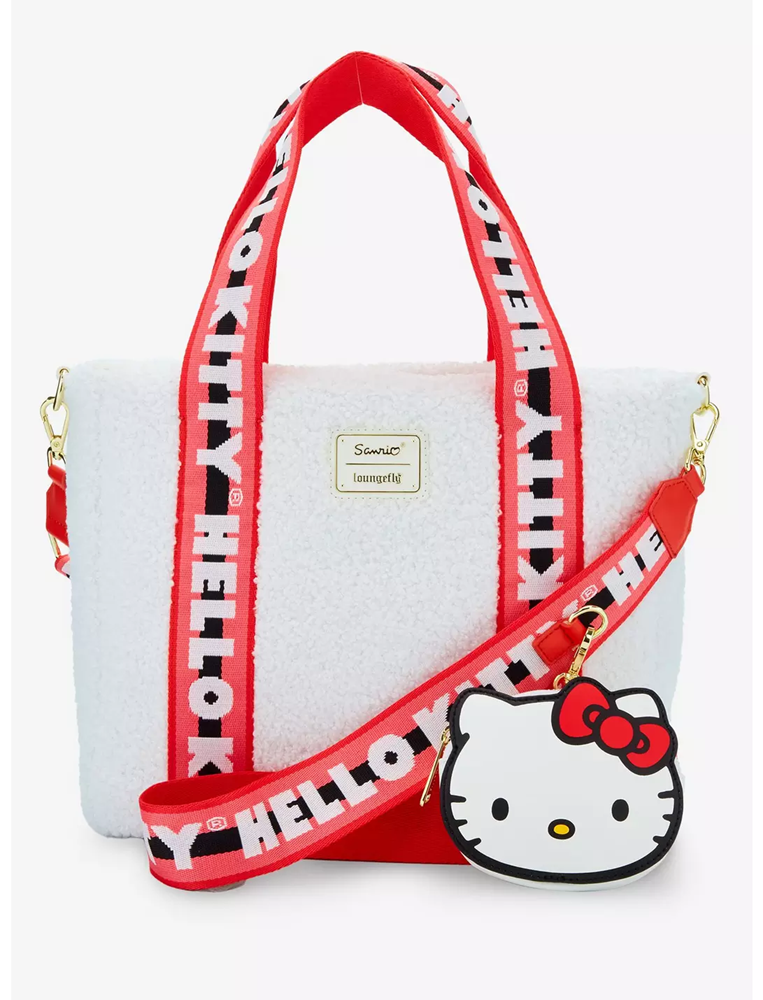 Loungefly! Tote: Sanrio Hello Kitty with Coinbag Sherpa Tote