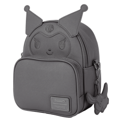 Loungefly! Leather: Sanrio Kuromi Clean Convertible Mini Backpack