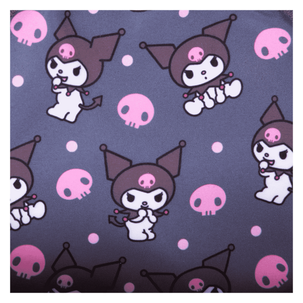 Loungefly! Leather: Sanrio Kuromi Clean Convertible Mini Backpack