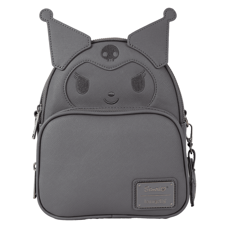 Loungefly! Leather: Sanrio Kuromi Clean Convertible Mini Backpack