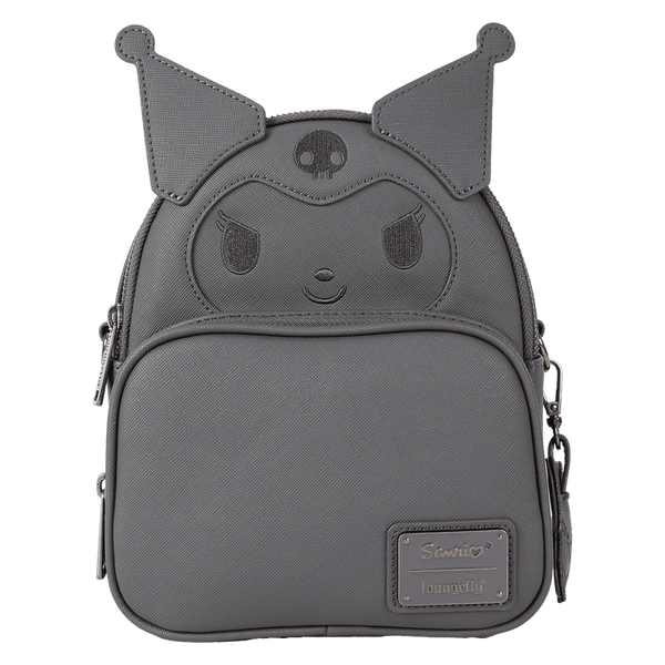 Loungefly! Leather: Sanrio Kuromi Clean Convertible Mini Backpack